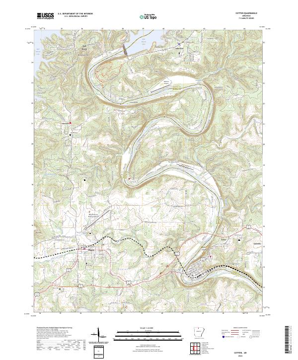 USGS Topographic Map – Cotter
