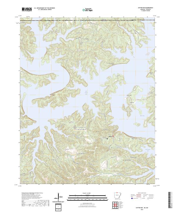 USGS Topographic Map – Cotter NW