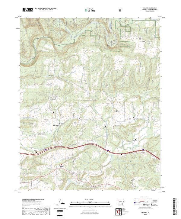 USGS Topographic Map – Cravens