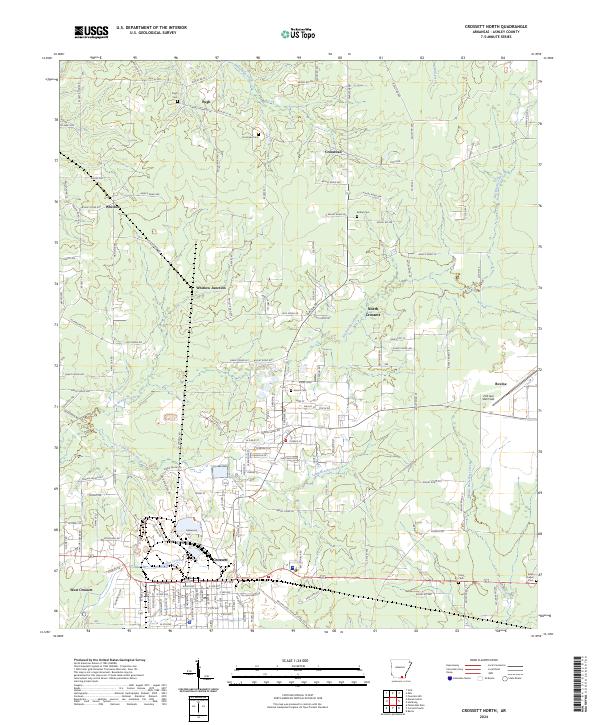 USGS Topographic Map – Crossett North