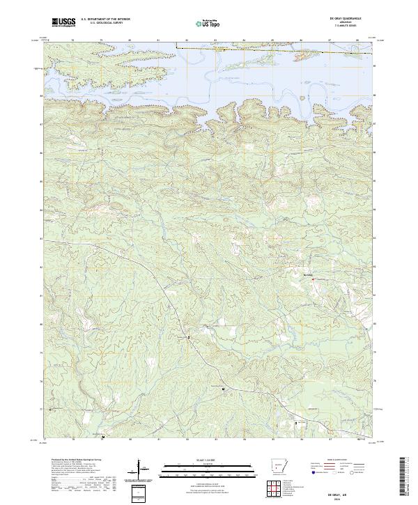USGS Topographic Map – De Gray