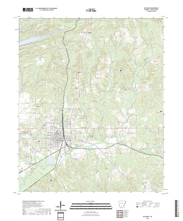 USGS Topographic Map – De Queen