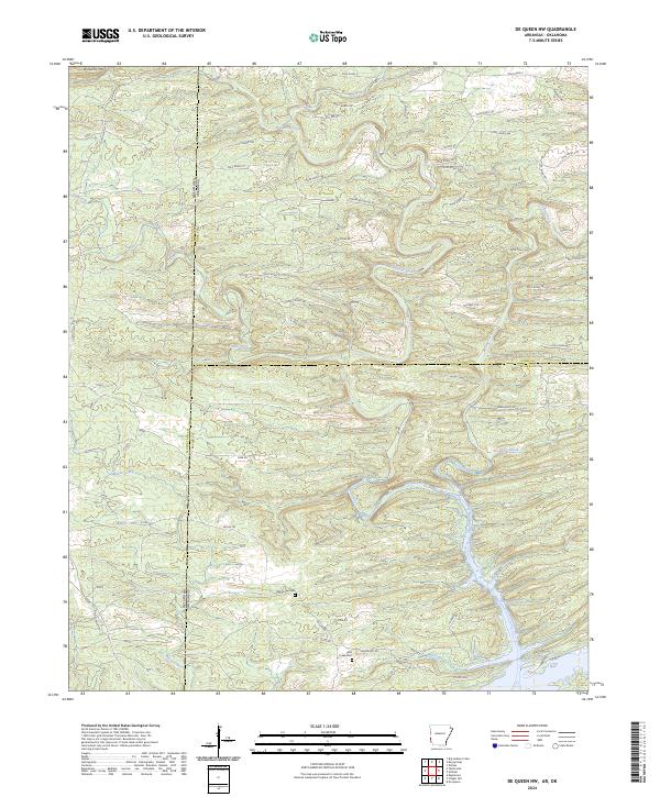USGS Topographic Map – De Queen NW