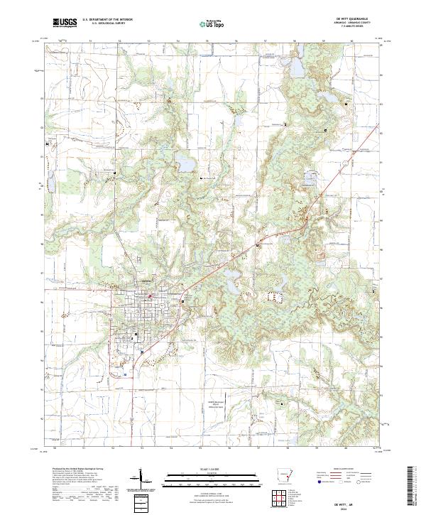 USGS Topographic Map – De Witt