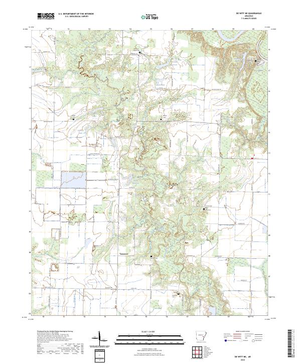 USGS Topographic Map – De Witt NE
