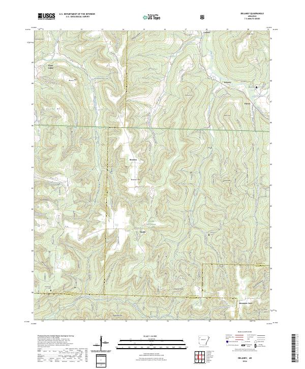 USGS Topographic Map – Delaney