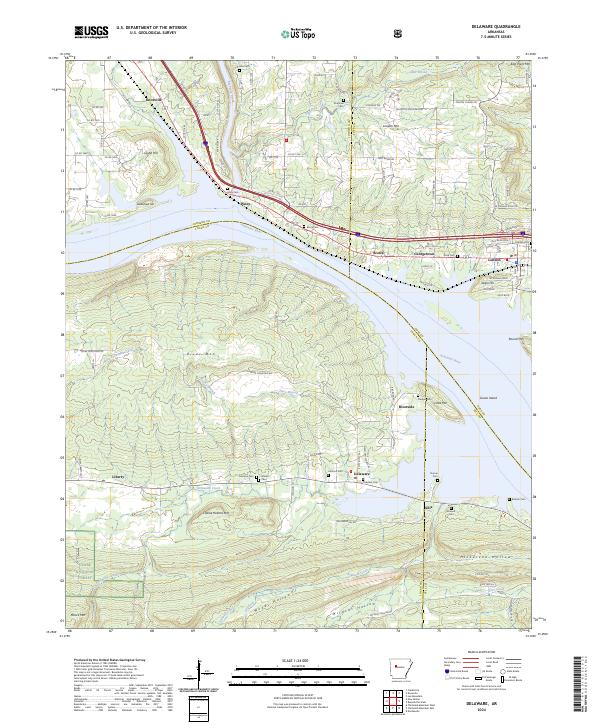 USGS Topographic Map – Delaware