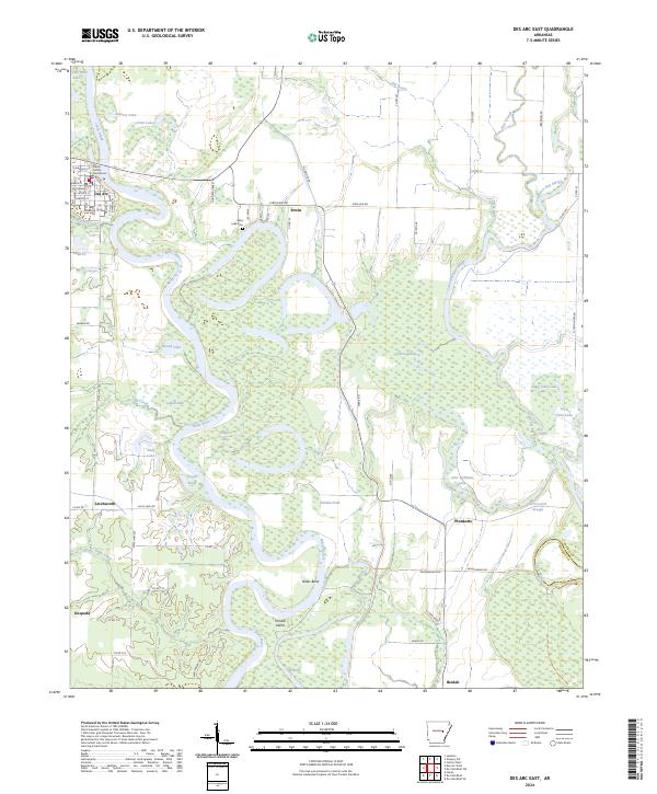 USGS Topographic Map – Des Arc East