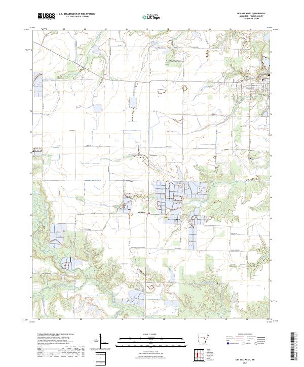 USGS Topographic Map – Des Arc West