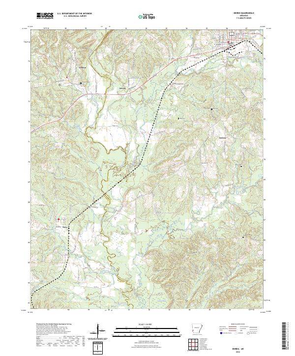 USGS Topographic Map – Dierks