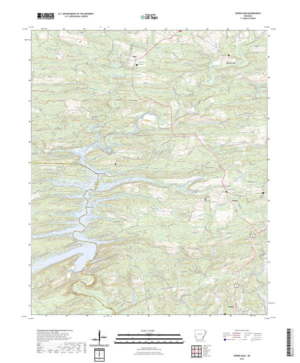 USGS Topographic Map – Dierks Dam