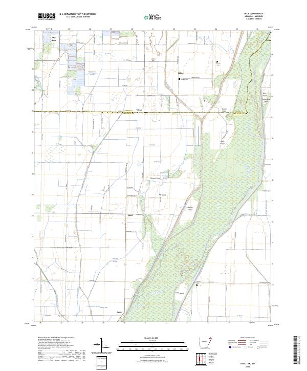 USGS Topographic Map – Dixie