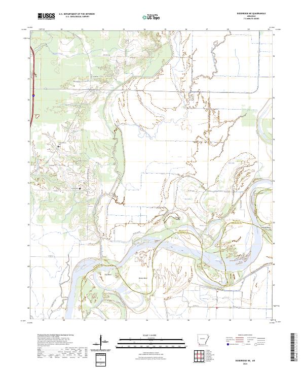 USGS Topographic Map – Doddridge NE