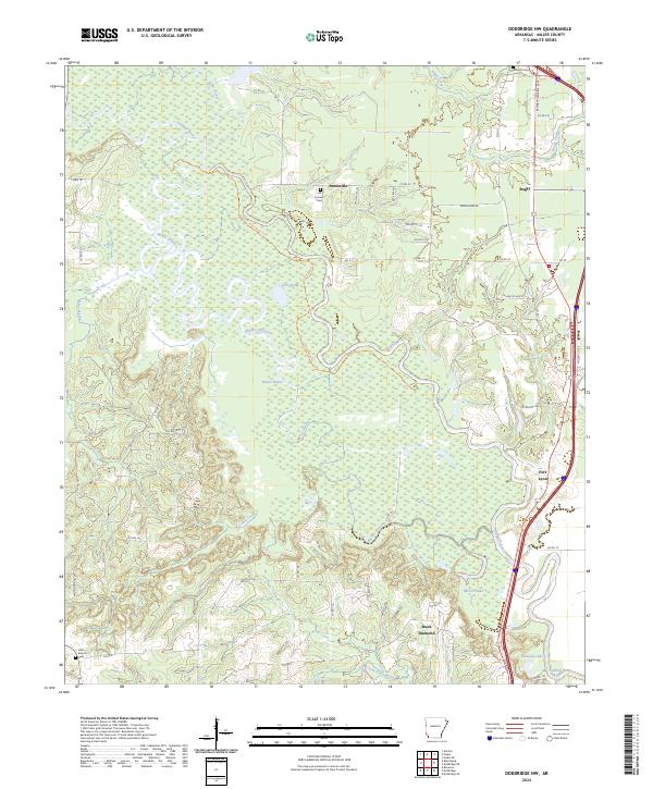 USGS Topographic Map – Doddridge NW