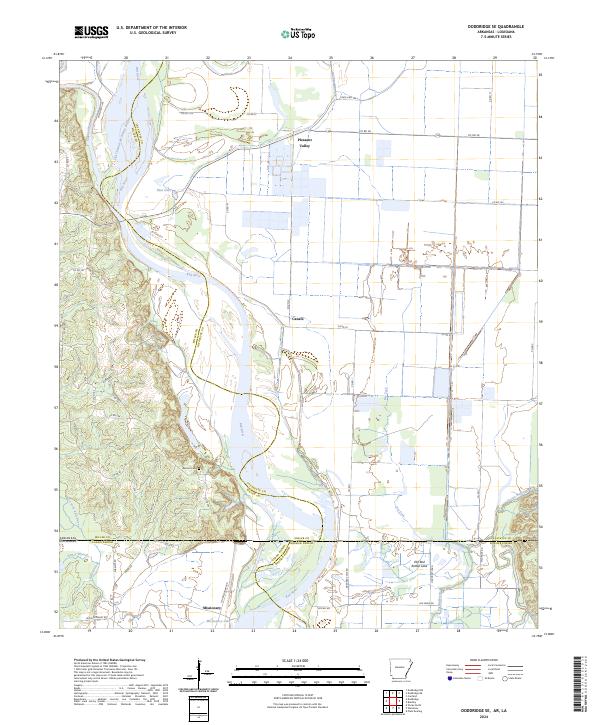 USGS Topographic Map – Doddridge SE