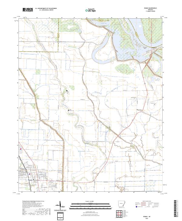 USGS Topographic Map – Dumas