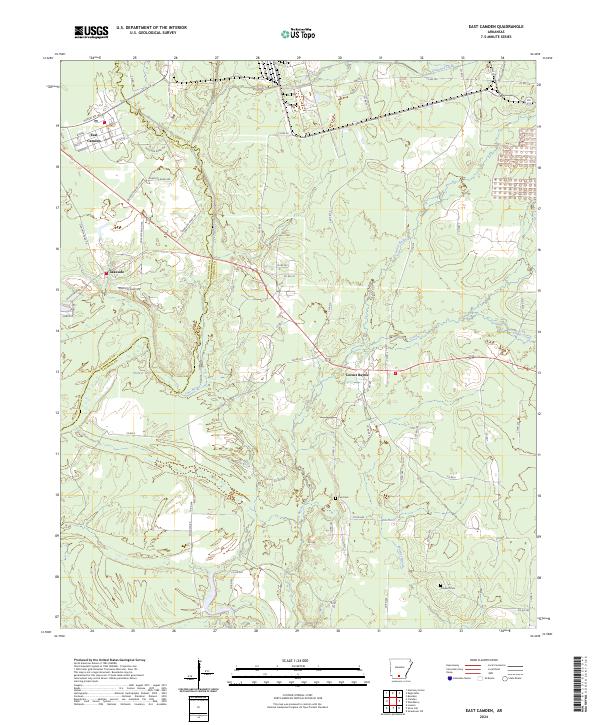 USGS Topographic Map – East Camden
