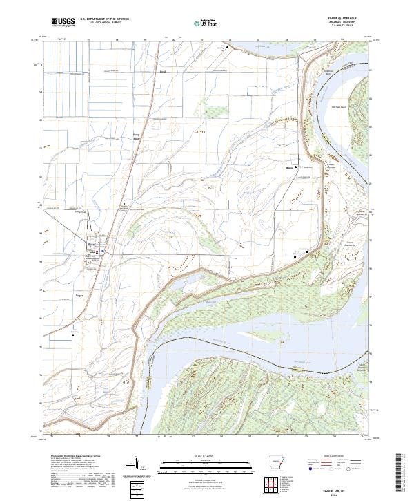 USGS Topographic Map – Elaine
