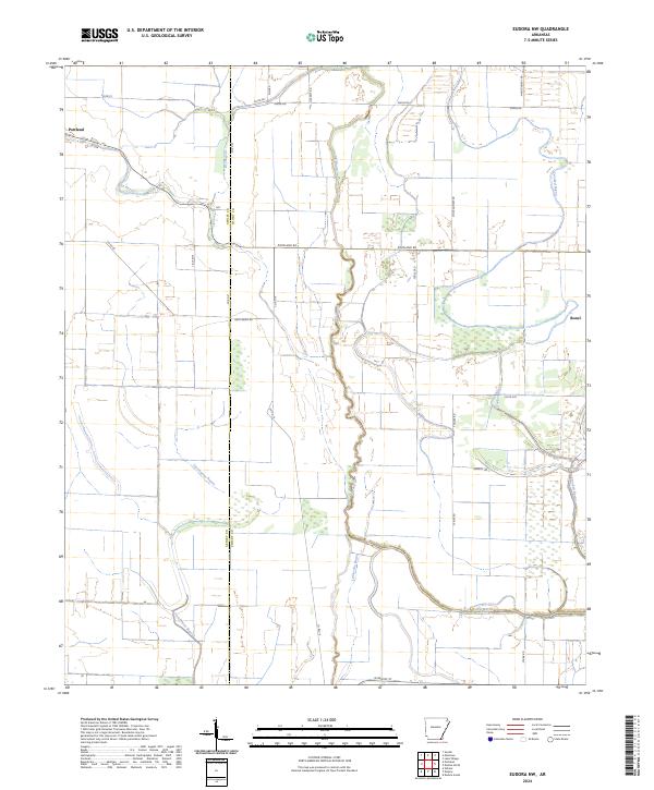 USGS Topographic Map – Eudora NW