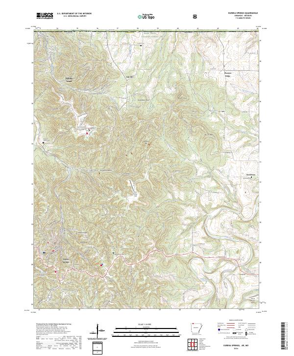 USGS Topographic Map – Eureka Springs