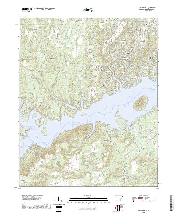 USGS Topographic Map – Fairfield Bay