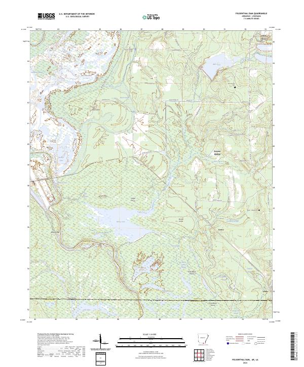 USGS Topographic Map – Felsenthal Dam
