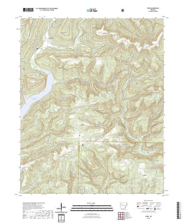 USGS Topographic Map – Fern