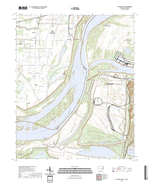 USGS Topographic Map – Fletcher Lake