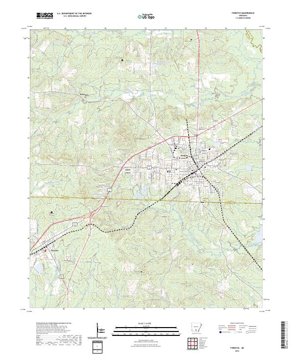 USGS Topographic Map – Fordyce