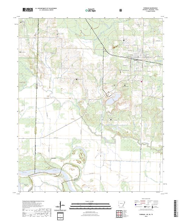 USGS Topographic Map – Foreman