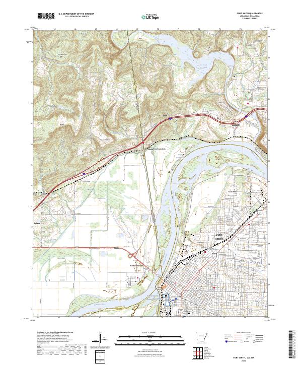 USGS Topographic Map – Fort Smith