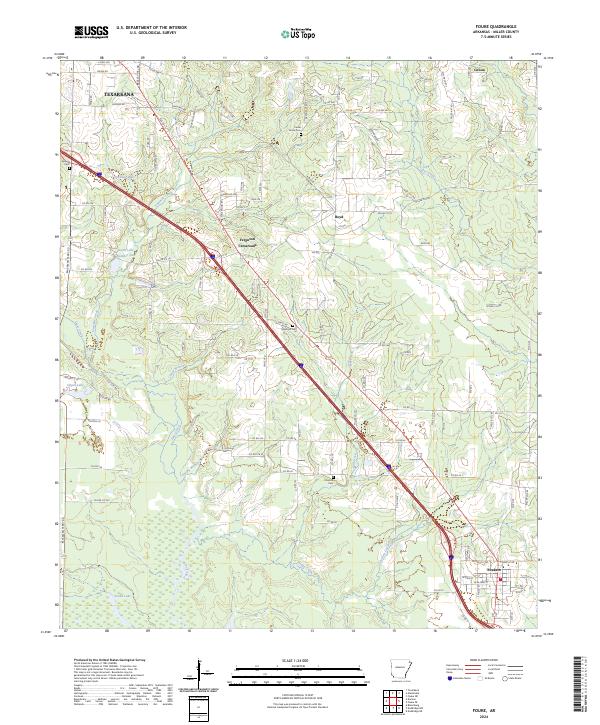 USGS Topographic Map – Fouke
