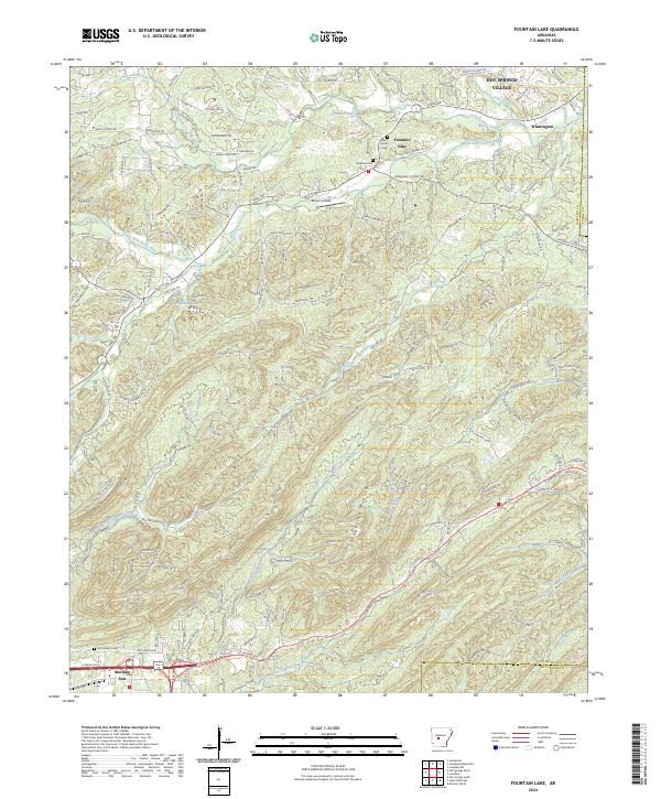 USGS Topographic Map – Fountain Lake