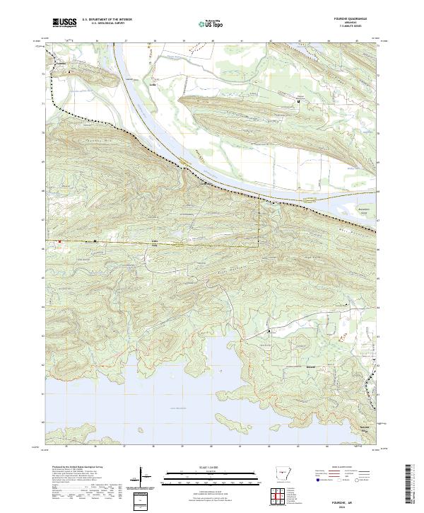 USGS Topographic Map – Fourche