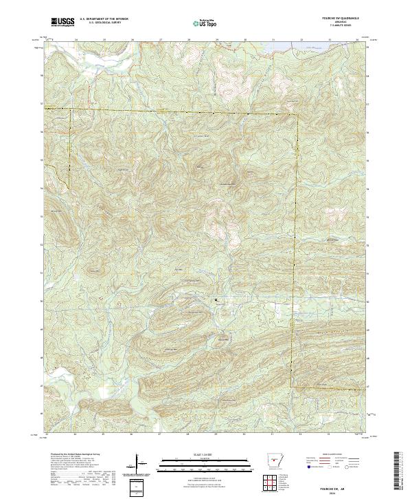 USGS Topographic Map – Fourche SW