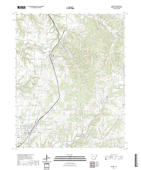 USGS Topographic Map – Gentry