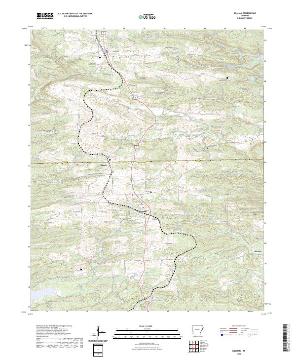 USGS Topographic Map – Gillham
