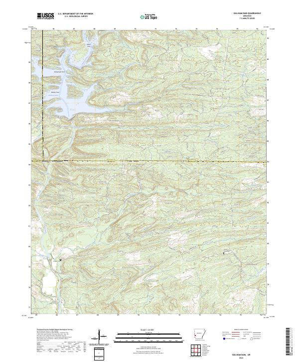 USGS Topographic Map – Gillham Dam