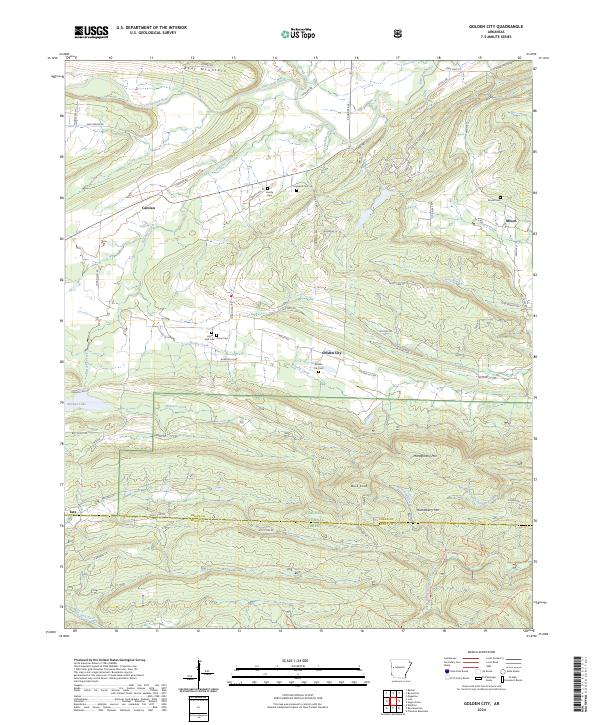 USGS Topographic Map – Golden City
