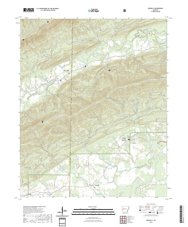 USGS Topographic Map – Gravelly