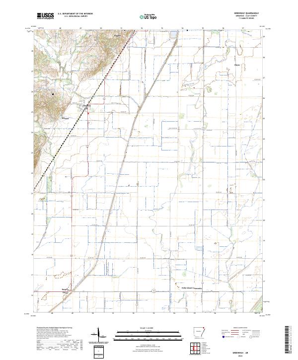 USGS Topographic Map – Greenway