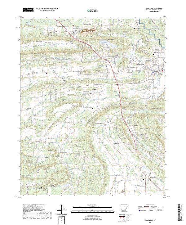 USGS Topographic Map – Greenwood