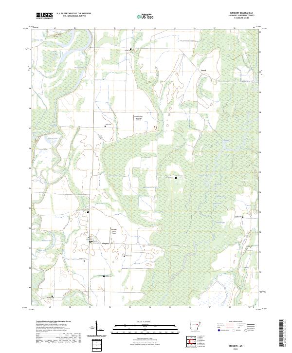 USGS Topographic Map – Gregory