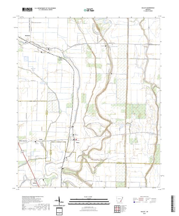 USGS Topographic Map – Halley