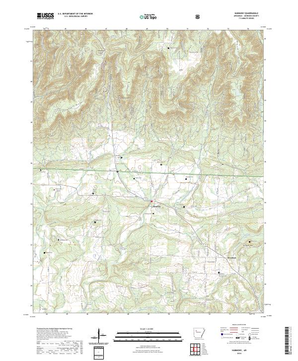 USGS Topographic Map – Harmony