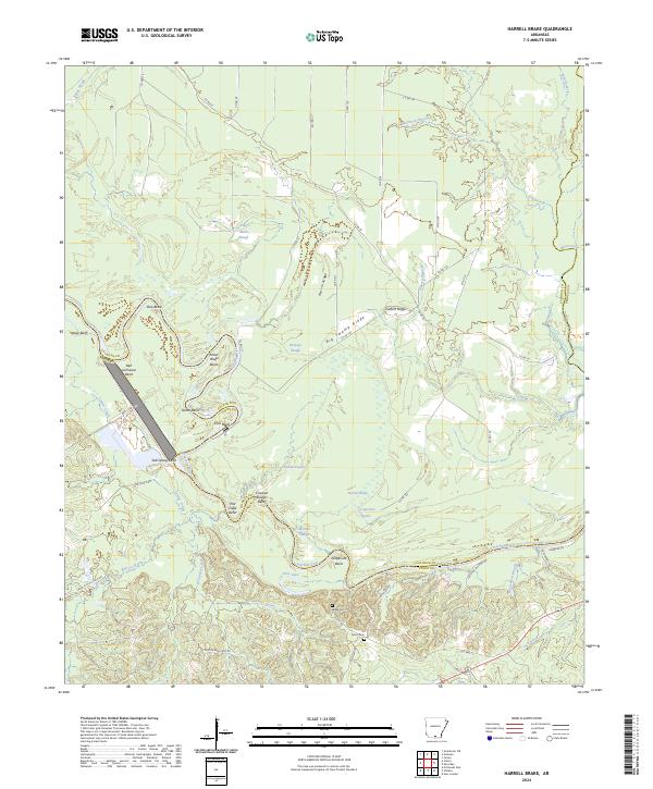 USGS Topographic Map – Harrell Brake
