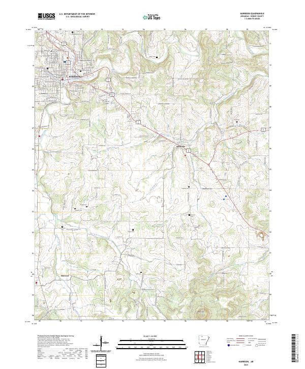 USGS Topographic Map – Harrison