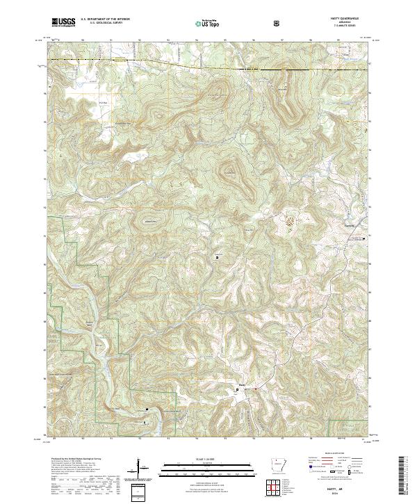USGS Topographic Map – Hasty