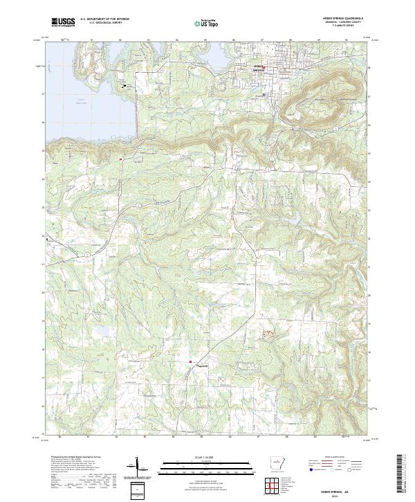 USGS Topographic Map – Heber Springs