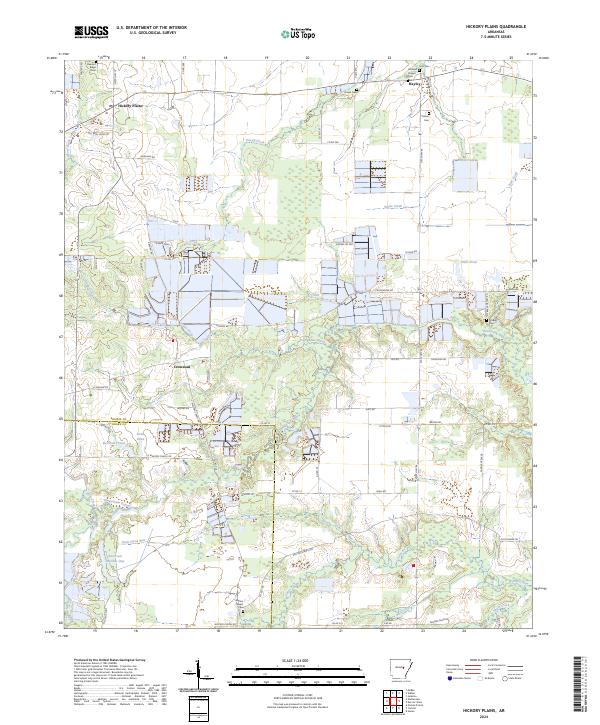 USGS Topographic Map – Hickory Plains